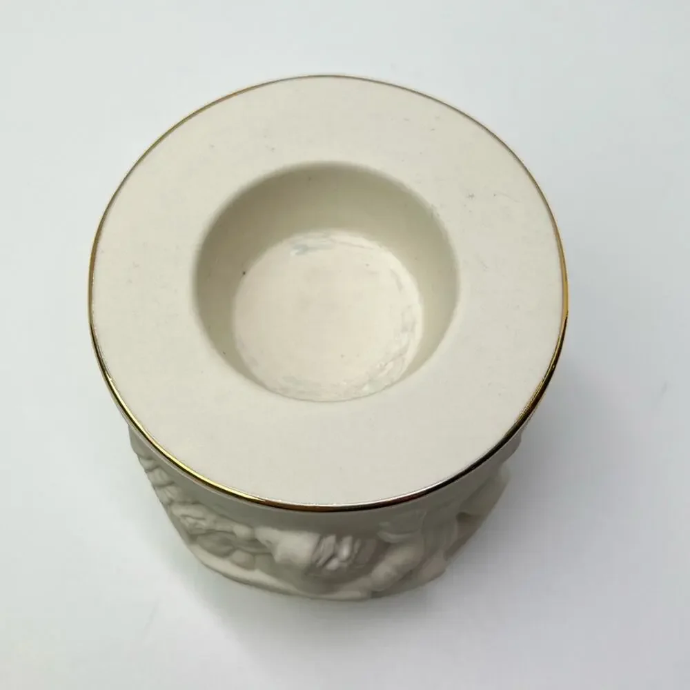 Lenox Radiant Light Votive Porcelain Santa Claus Christmas Holiday Candleholder